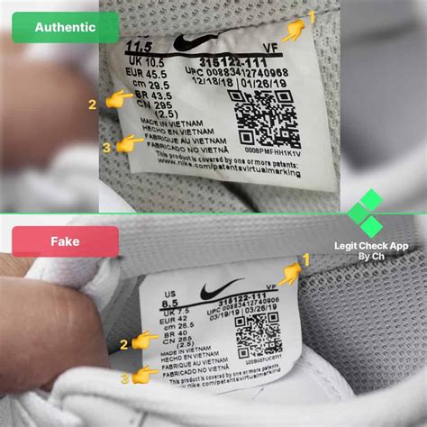 how to tell if nikes are real or fake|nike authentic serial number check.